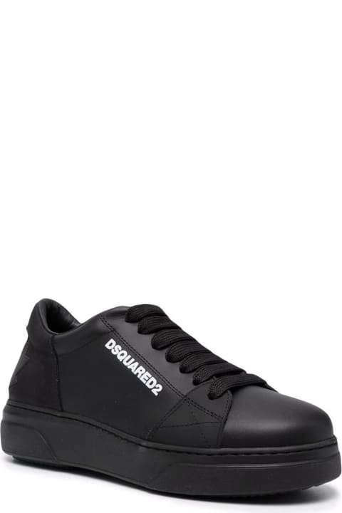 Dsquared2 Sneakers for Women Dsquared2 Black Leather Sneakers