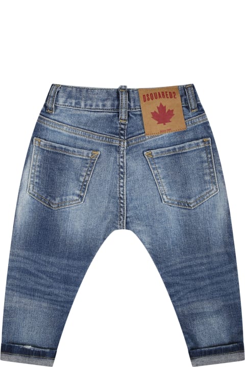 Dsquared2 Bottoms for Baby Girls Dsquared2 Denim Jeans For Baby Boy With Logo