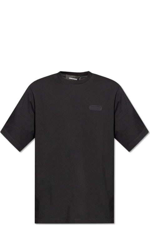 Dsquared2 Topwear for Men Dsquared2 Logo Patch Crewneck T-shirt