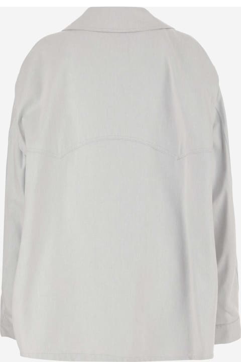 Coats & Jackets for Women Maison Margiela Cotton Jacket With Oversize Collar