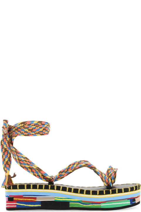 ウィメンズ新着アイテム Chloé Multicolor Fabric Lou Sandals
