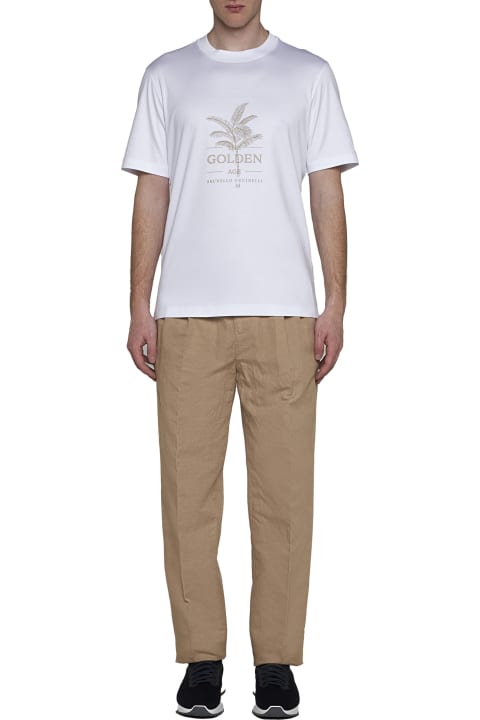 Brunello Cucinelli for Men Brunello Cucinelli Crew-neck Basic Fit Cotton Jersey T-shirt With Print