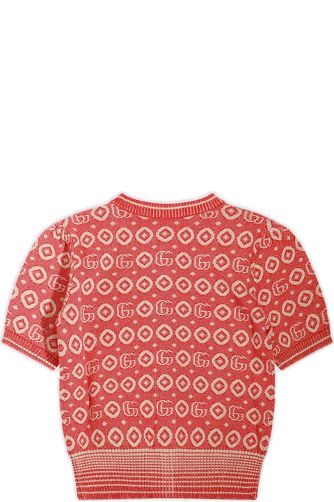 ガールズ Gucciのニットウェア＆スウェットシャツ Gucci Double G Logo Knitted Cardigan