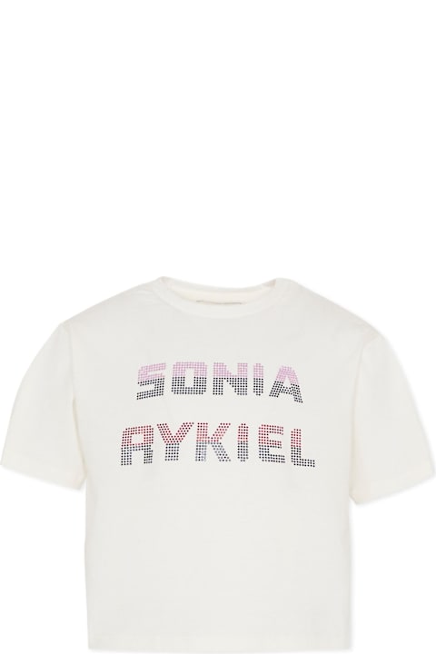 Rykiel Enfant for Women Rykiel Enfant Ivory T-shirt For Girl With Logo