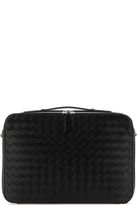 Luggage for Men Bottega Veneta Intrecciato Zipped Briefcase