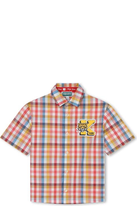 Kenzo Kids Shirts for Boys Kenzo Kids Camicia Con Ricamo