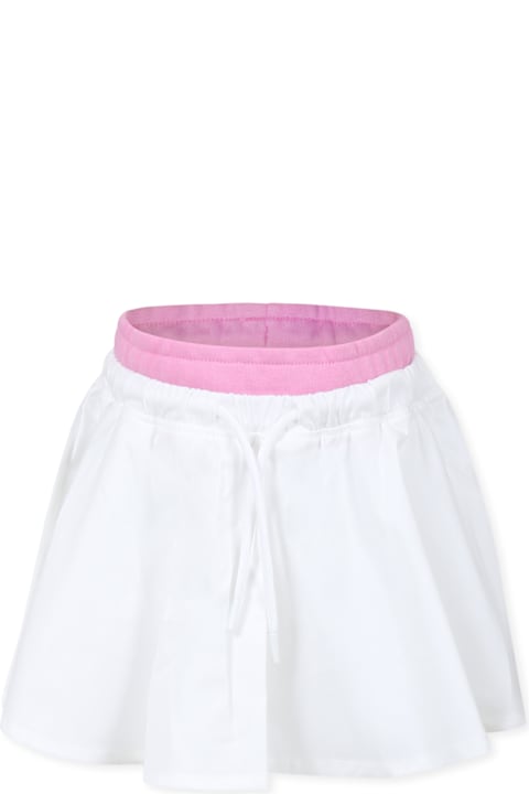 Homeware MSGM White Skirt For Girl With Logo