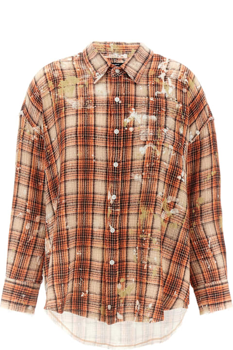 R13 for Men R13 Plaid Motif Shirt