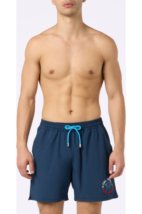 インテリア MC2 Saint Barth Comfort Classic Stretch Swim Shorts With Dal Padel Alla Brace Embroidery | Insulti Luminosi Special Edition