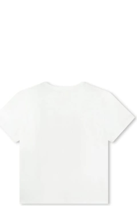 Givenchy for Kids Givenchy White And Gold Givenchy 4g T-shirt