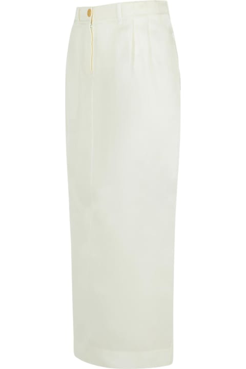 Khaite for Women Khaite 'lucian' White Silk Skirt