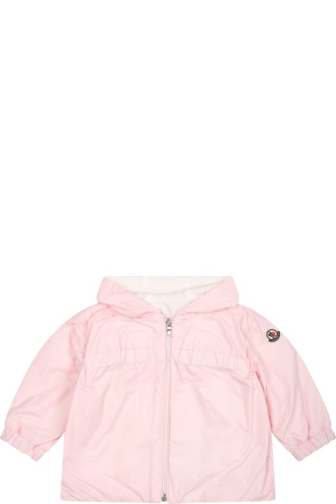 Moncler Topwear for Baby Boys Moncler Windbreaker For Baby Girl With Logo