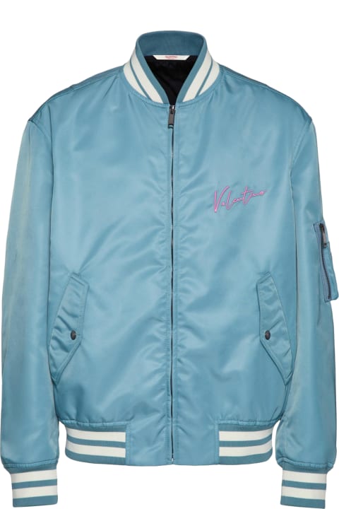 Valentino Garavani Coats & Jackets for Men Valentino Garavani Jacket Valentino Heavy. Nylon+vlogo Print+val.embroid.