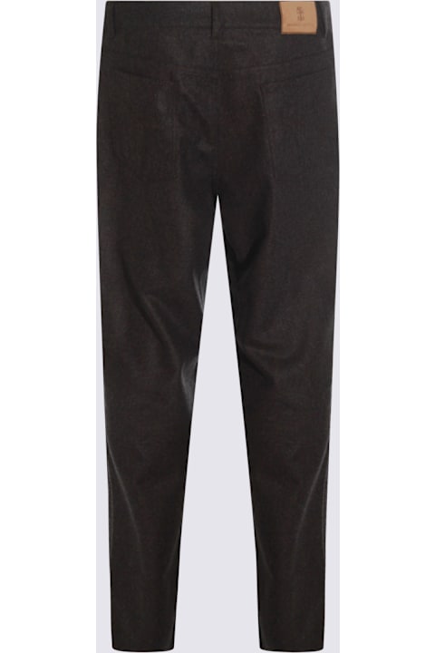 Brunello Cucinelli for Kids Brunello Cucinelli Brown Cotton Pants