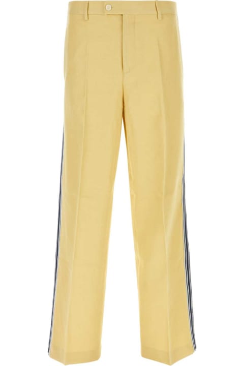 Wales Bonner Clothing for Men Wales Bonner Yellow Cotton Blend Constant Pant