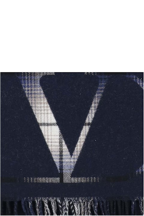 メンズ スカーフ Valentino Garavani Rectangular Logo Scarf