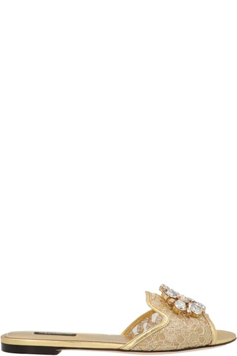 Dolce & Gabbana for Women Dolce & Gabbana Embellished Slip-on Sandals