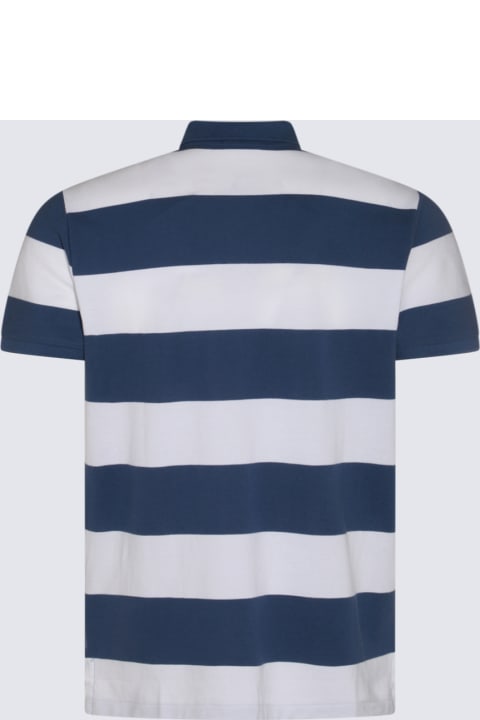 Ralph Lauren for Men Ralph Lauren White And Blue Cotton Polo Shirt