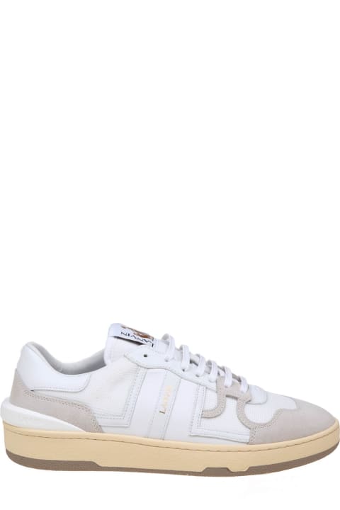 メンズ Lanvinのスニーカー Lanvin Clay Low Top Sneakers In Mesh And Suede Color White