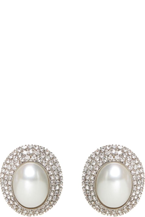 Jewelry for Women Alessandra Rich Embellished Clip-on Earrings