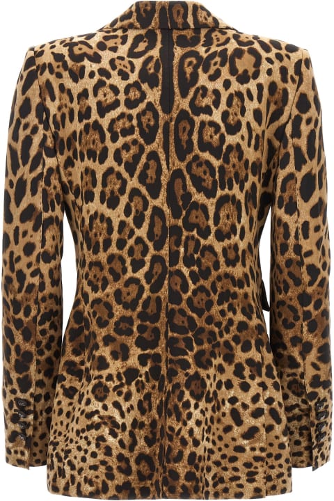 Coats & Jackets for Women Dolce & Gabbana Animal Print Single-breasted Blazer