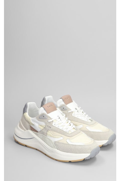D.A.T.E. for Men D.A.T.E. Fuga Sneakers In Beige Suede And Fabric