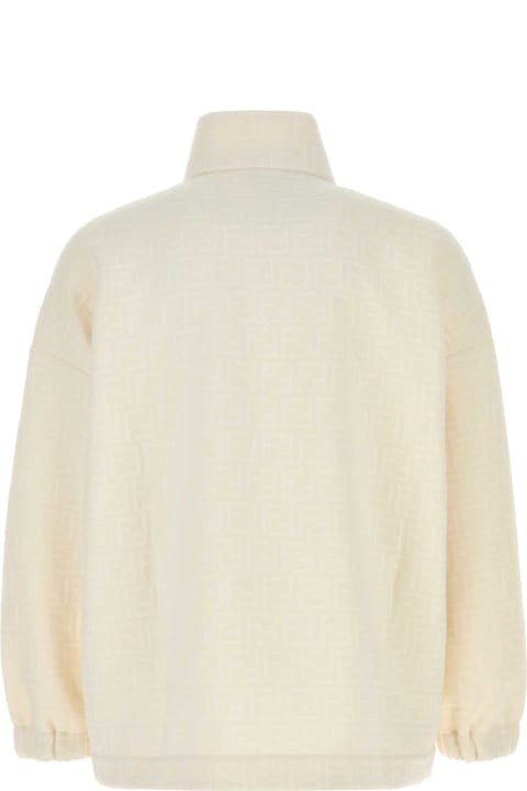 Fendi Fleeces & Tracksuits for Men Fendi Ivory Polyester Blend Sweatshirt