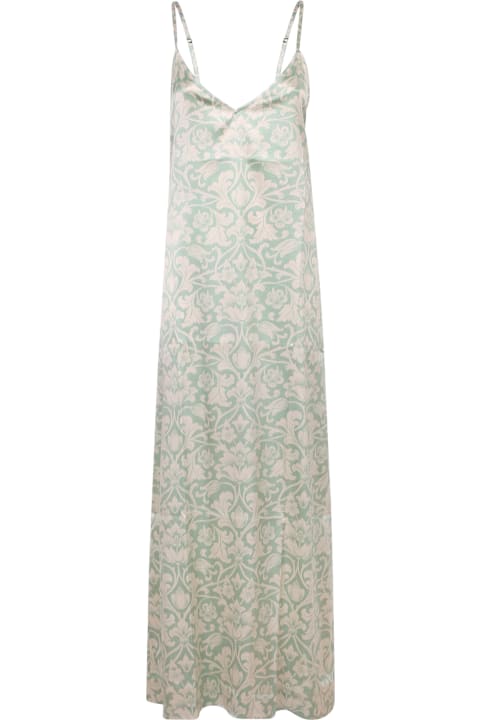 Brocade-print Slip Dress