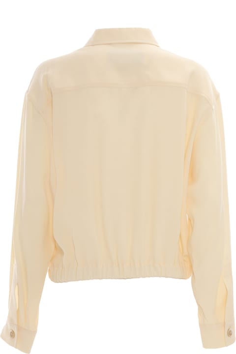 Fabiana Filippi Coats & Jackets for Women Fabiana Filippi Enver Satin Bomber Jacket With Patch Pockets