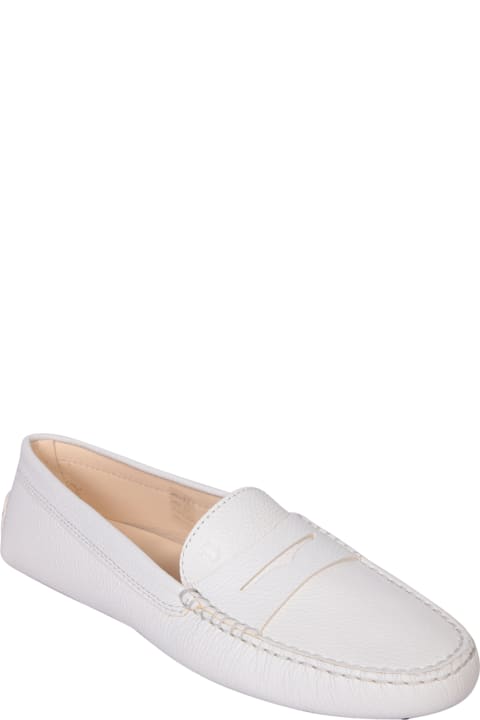 Tod's Flat Shoes for Women Tod's Heel Grommets White Loafers