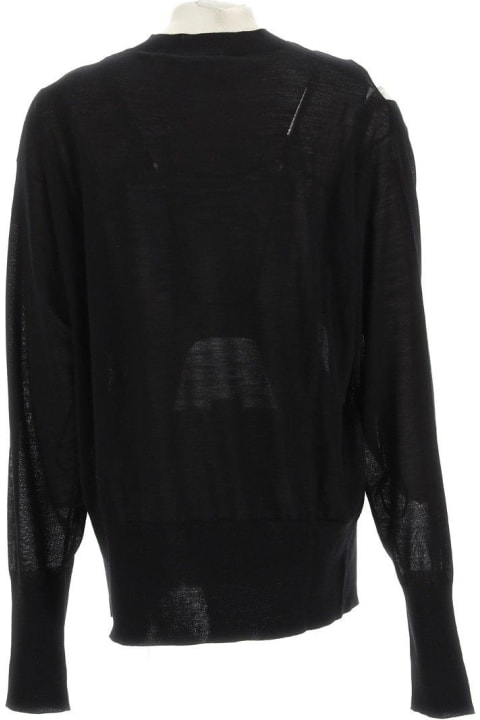 Stella McCartney Sweaters for Women Stella McCartney Cut Out-detail Crewneck Knitted Top