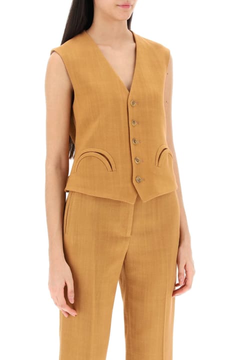 Blazé Milano Coats & Jackets for Women Blazé Milano Feral Santana Peanut Tailoring Vest