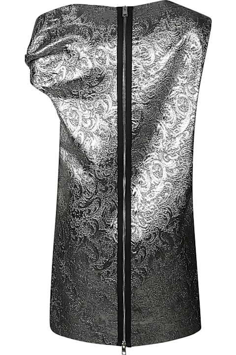 MSGM الملابس لـ السيدات MSGM Back Zip Metallic Dress
