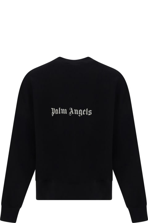 Palm Angels for Men Palm Angels Black Sweatshirt With Front And Back Logo