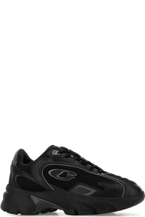 Coach Black Mesh And Leather Sneakers