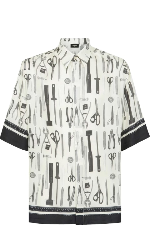 Shirts for Men Fendi Silk Bowling Shirt
