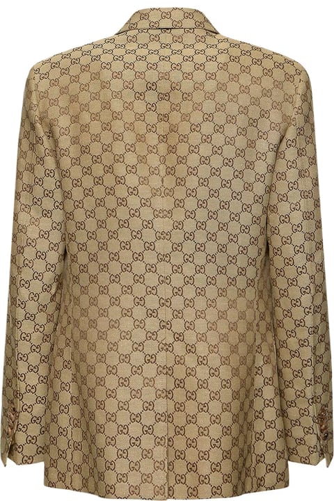 Gucci Clothing for Men Gucci Single-breasted Blazer With A Monogram