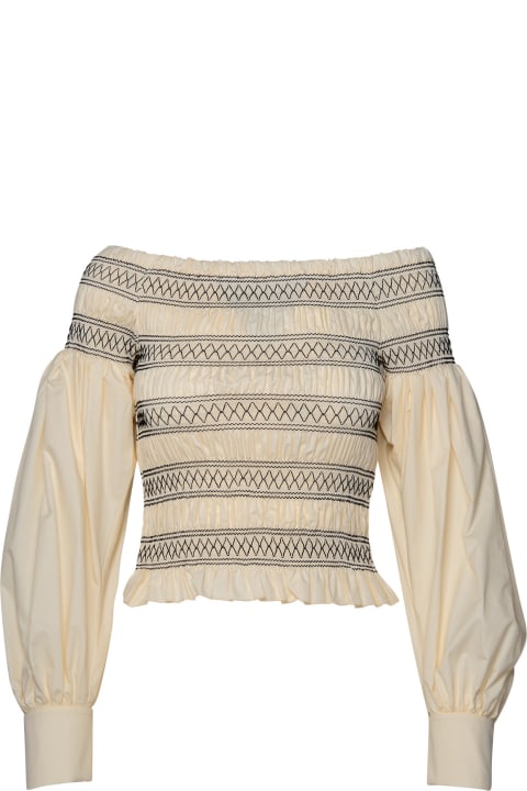 Topwear for Women Max Mara Ivory Cotton Blouse