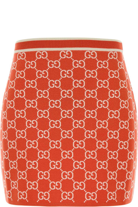 Homeware Gucci Embroidered Cotton Mini Skirt