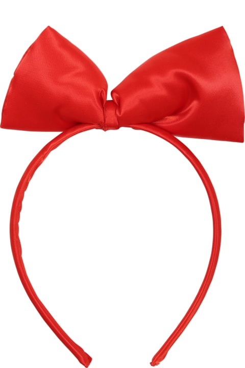 Accessories & Gifts for Girls Mini Rodini Red Headband For Girl With Bow