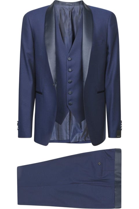 Suits for Men Tagliatore Single-breasted Three-piece Suit Set