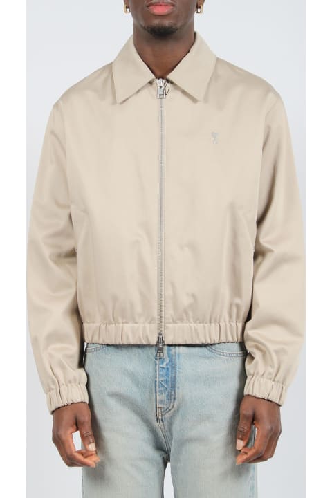 Ami Alexandre Mattiussi Coats & Jackets for Men Ami Alexandre Mattiussi Ami De Coeur Zipped Jacket