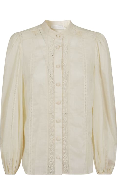 Clothing for Women Zimmermann Halliday Lace Trim Shirt