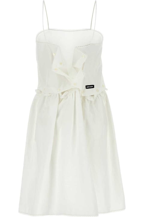 ウィメンズ ワンピース＆ドレス Miu Miu White Poplin Mini Dress