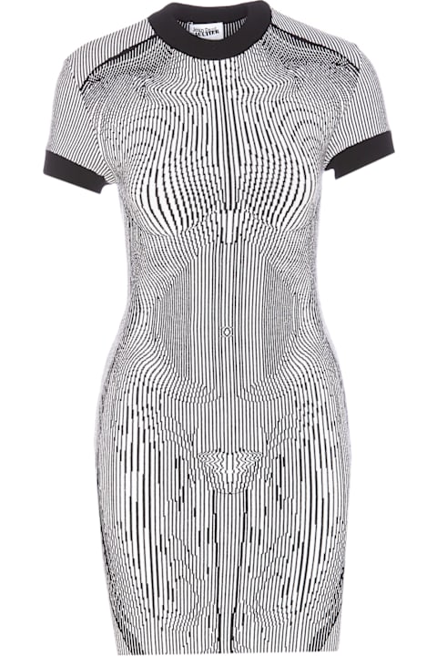 Jean Paul Gaultier Dresses for Women Jean Paul Gaultier The Short Morphing Pinstripes Dress