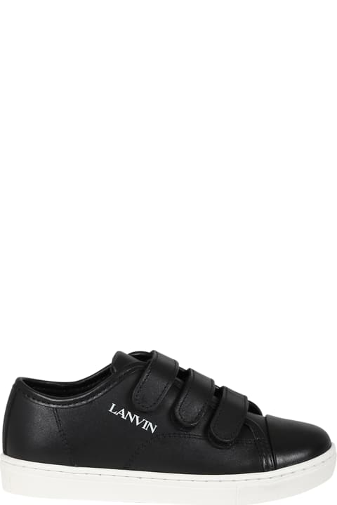 ボーイズ Lanvinのシューズ Lanvin Black Sneakers For Kids With Logo