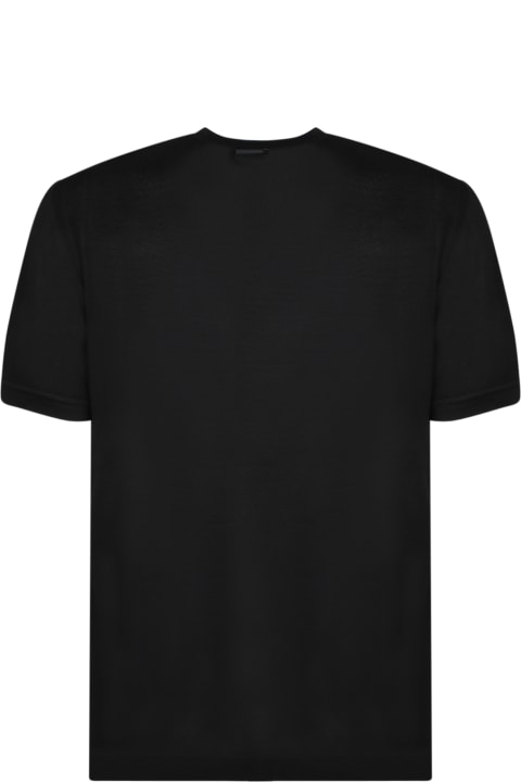 Zegna for Men Zegna Zegna Black Silk T-shirt