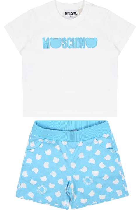 Bottoms for Baby Girls Moschino Multicolor Set For Baby Girl With Logo