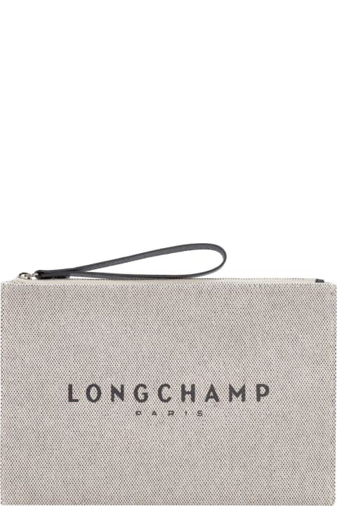 Longchamp Luggage for Women Longchamp Logo Print Zipped Clutch Bag