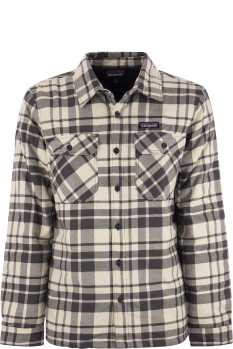 Patagonia Shirts for Men Patagonia Medium Weight Organic Cotton Insulated Flannel Shirt Fjord